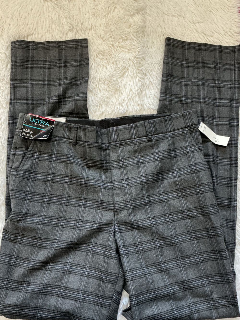 jf j.ferrar Black and Gray Slim Work Pants